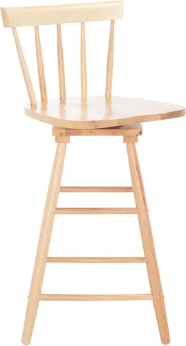 Vista 10 de Safavieh Home Collection Tage Farmhouse - Taburete giratorio de madera maciza de madera maciza de 25 pulgadas