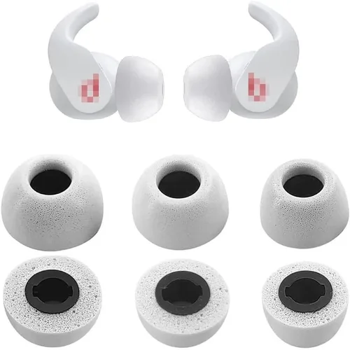 Vista 5 de Almohadillas de espuma viscoelástica compatibles con Beats Fit Pro Foam Tips para los oídos, S/M/L 3 pares de color morado