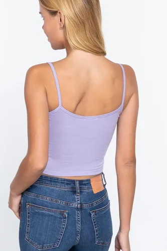 Vista 3 de OA - Brasier de algodón básico para mujer, con relleno y hombros abiertos, sin mangas