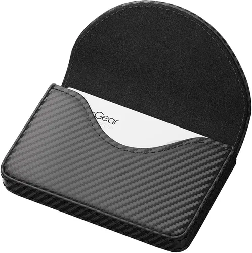 Vista 9 de MaxGear Estuche Porta Tarjetas de Presentación, Estuche de Tarjetas de Presentación de Cuero PU para Bolso, Billetera Porta Tarjetas de Presentación