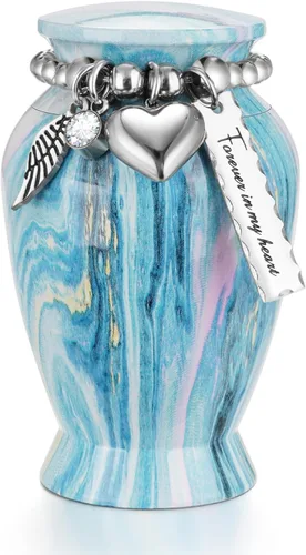 Vista 36 de Dletay Urnas pequeñas personalizadas para cenizas humanas, recuerdo de 2.85 pulgadas, mini urna de cremación conmemorativa para mujeres y hombres