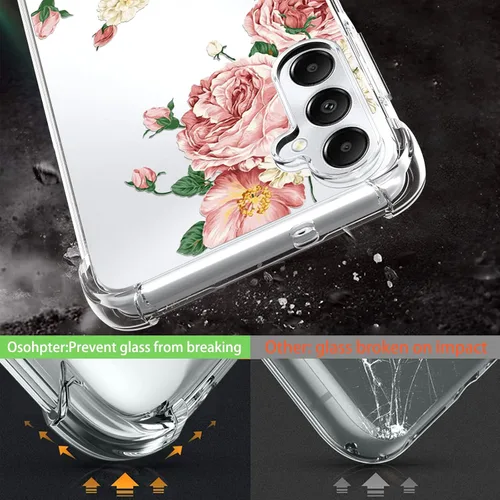 Vista 4 de Osophter Funda para Galaxy A15: funda de goma TPU flexible para Samsung Galaxy A15 para Samsung Galaxy A15 con protector de pantalla