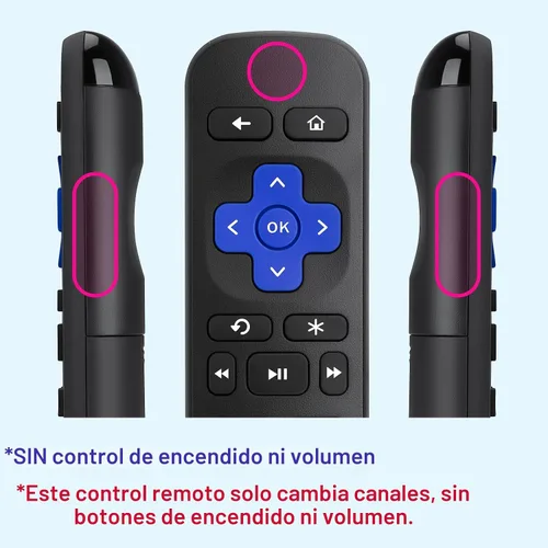 Vista 3 de 【Pack of 2】 Replacement Remote for Roku Box/Express/Premiere/Roku Player Para caja Roku 2 Pack