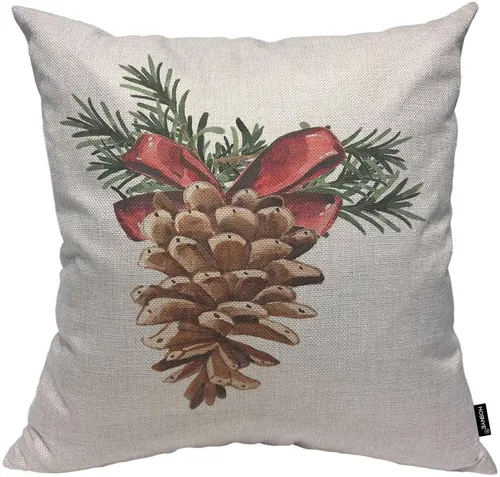 Vista 31 de HOSNYE Funda de almohada decorativa de árboles de abeto y pino 16x16, árboles verdes saludables en un cojín de almohada de abeto antiguo, funda