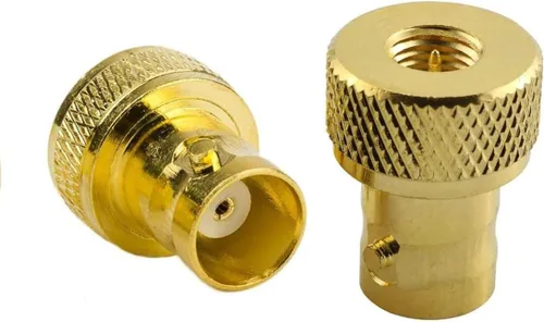 Vista 2 de Adaptador coaxial coaxial RF macho SMA macho a BNC hembra chapado en oro
