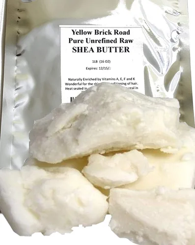 Vista 5 de Yellow Brick Road Manteca de Karité 100% Cruda Sin Refinar - Grado A Africano Marfil 1/2 Libra (8oz)..