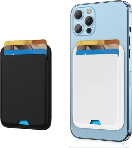 Vista 26 de Cartera magnética iLodn compatible con MagSafe para iPhone 17 16 15 14 13 12 Pro Max Air Plus, tarjetero Mag 3 Safe adhesivo para accesorios