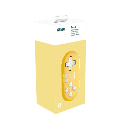 Vista 12 de 8Bitdo Zero 2 Bluetooth Gamepad Keychain Sized Mini Controller for Switch, Windows, Android, macOS & Raspberry Pi(Yellow Edition)