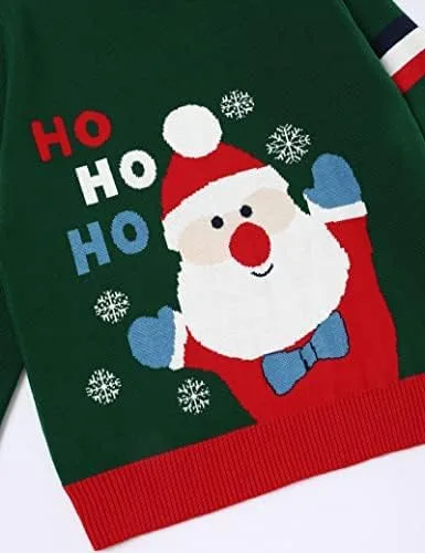 Vista 4 de Suéter de Navidad para bebé, niña, niño, suéter de manga larga, suéter de Navidad unisex de punto