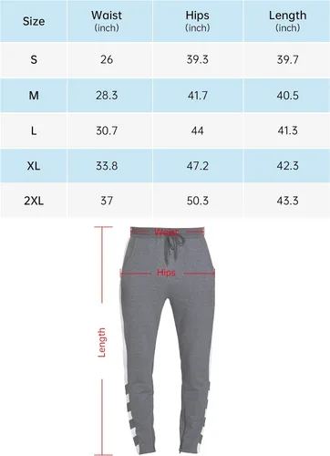 Vista 6 de EUTROPOON Pantalones deportivos de gimnasio para hombre, pantalones deportivos ajustados de hip hop, pantalones ajustados para correr con bolsillos