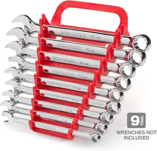 Vista 3 de TEKTON Soporte para llaves combinadas de 9 herramientas (rojo) 79365 Fabricado en Estados Unidos