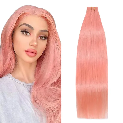 Vista 22 de Extensiones de cabello humano real color negro azabache, extensiones de cabello humano 100% Remy, sedosas y lacias, para mujeres, 20 unidades por