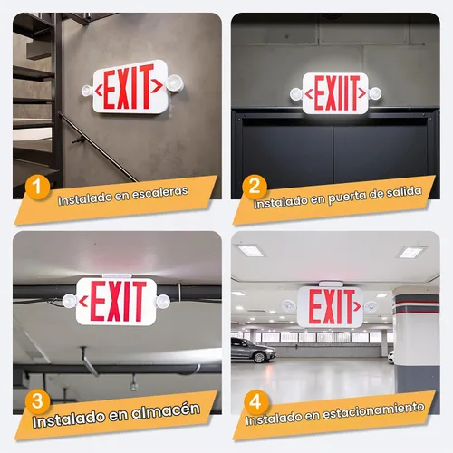 Vista 5 de LIT-PaTH Señal de salida con luz de emergencia, batería de respaldo, 1 paquete