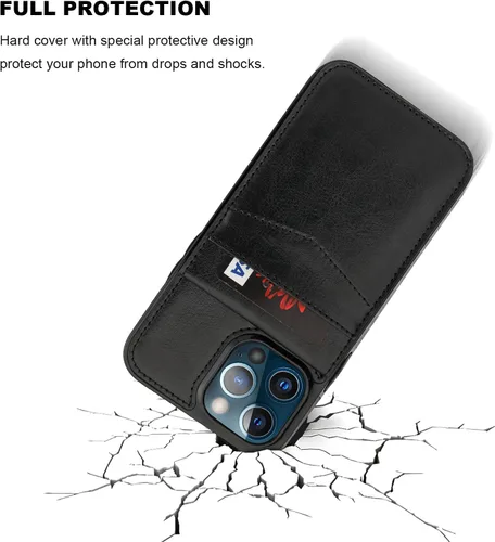 Vista 6 de KIHUWEY Compatible con iPhone 13 Pro Max Funda Cartera con Soporte para Tarjetas de Crédito, Cuero Premium Cierre Magnético Soporte Plegable Funda