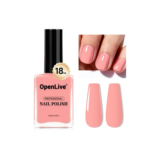 Vista 10 de OpenLive Esmalte de uñas negro de 0.6 fl oz, gran volumen, secado rápido, secado rápido y de larga duración, arte de uñas de color para bricolaje