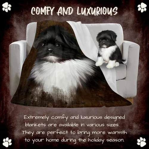 Vista 6 de Rustic Shih Tzu Dog Blanket - Lightweight Super Soft Cozy and Durable Bed Blanket - Animal Theme Fuzzy Blanket for Sofa Bed Couch Luxury Soft