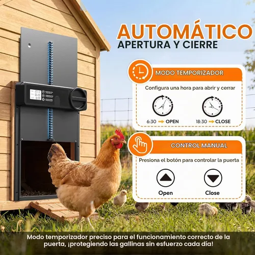 Vista 3 de INNOLAND Puerta automática de gallinero de gran tamaño - Engranaje