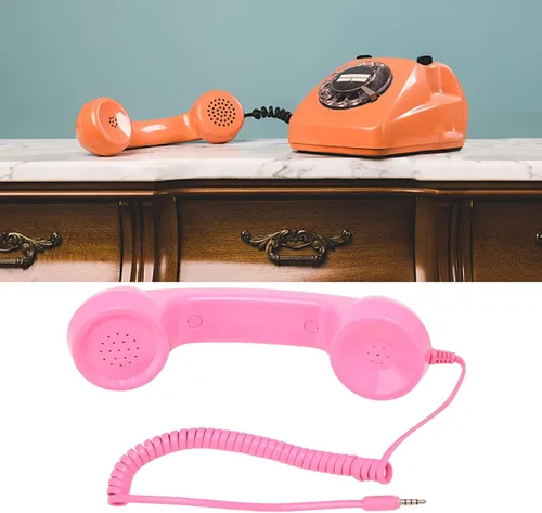 Vista 2 de Teléfono retro de 0.138 in, micrófono para teléfono celular, micrófono para teléfono móvil, receptor de teléfono celular Mini receptor de mano