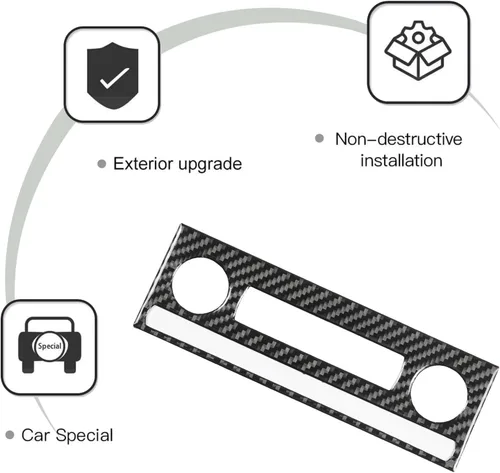 Vista 7 de PIUGILH Cubierta del marco del panel del interruptor del aire acondicionado del coche para Corvette C6 Z06 ZR1 2005-2013 accesorios, cubierta