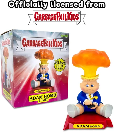 Vista 3 de Cubo de basura Adam Bomb Figural Luz de estado de ánimo para mesa de noche 10 pulgadas de alto