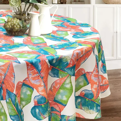 Vista 7 de CAIT CHAPMAN HOME COLLECTION Mantel de tela con cuentas para primavera y verano, fácil cuidado, resistente a las manchas
