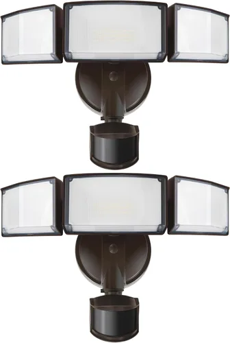 Vista 11 de LUTEC Luces de Seguridad LED de 72W 7500LM con Sensor de Movimiento para Exteriores, 5000K Luz de Día, IP65 Resistente al Agua, de Anochecer a Blanco