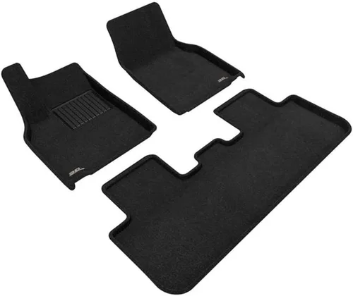 Vista 12 de 3D MAXpider Tapete elegante de ajuste personalizado (negro) compatible con Tesla Model Y 5-Seat 2020 - Juego completo