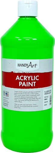 Vista 7 de Handy Art Pintura acrílica, juego de 12 colores, botellas de 16 onzas, acrílico líquido para estudiantes semibrillante, consistencia de flujo