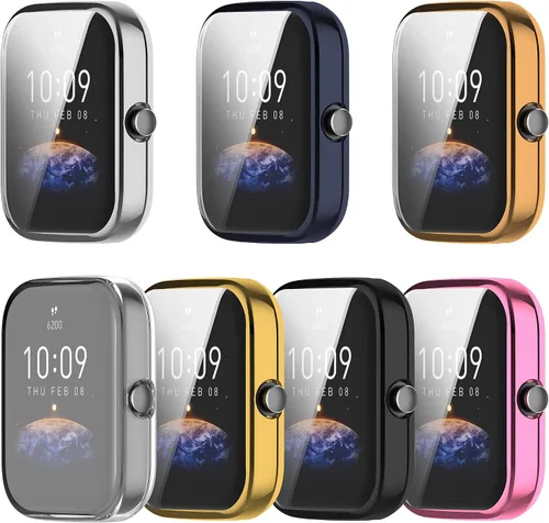 Vista 2 de Compatible con Bip 3, protector de pantalla ultra delgado y suave, funda protectora completa accesorios (paquete de 7)