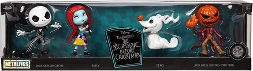 Vista 2 de Disney Nightmare Before Christmas - Paquete de 4 figuras fundidas a presión de 2.5 pulgadas