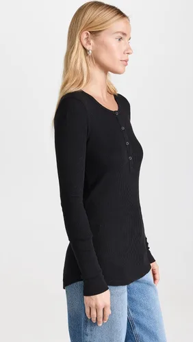 Vista 4 de Splendid - Camiseta térmica de manga larga tipo henley para mujer