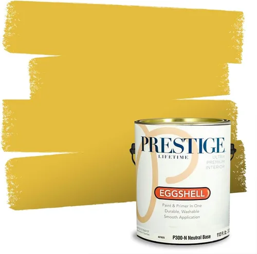 Vista 96 de PRESTIGE Pinturas de pintura exterior e imprimación en uno, 1 galón, plano, combinación comparable de Benjamin Moore* Pila de heno