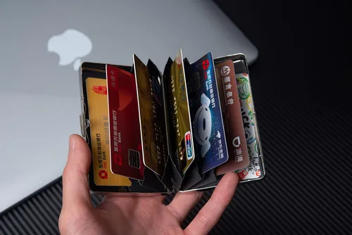 Vista 5 de RFID Metal Bloqueo Titular de la Tarjeta de CréditoCartera de ViajeFunda Protectora para 5 Tarjetas de Crédito