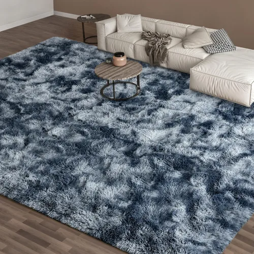 Vista 119 de EVOIONOS Alfombra Redonda Negra para Dormitorio, 4x4 Pies Alfombra de Área Circular Suave y Esponjosa para Sala de Estar, Alfombra Circular de Felpa