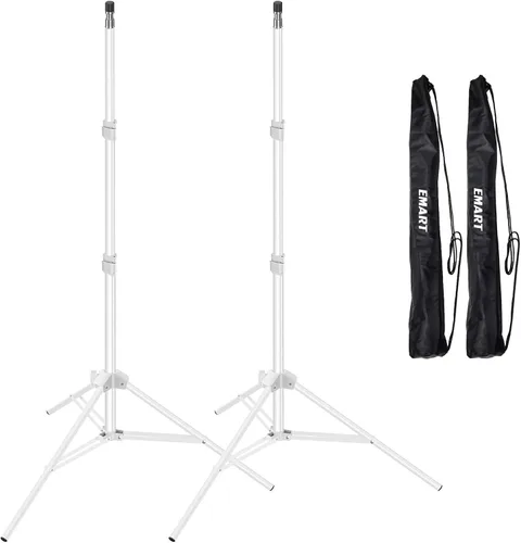 Vista 9 de EMART Soporte de luz de 7 pies para fotografía, soporte de trípode portátil para fotos y video, paquete de 2 soportes de iluminación con funda