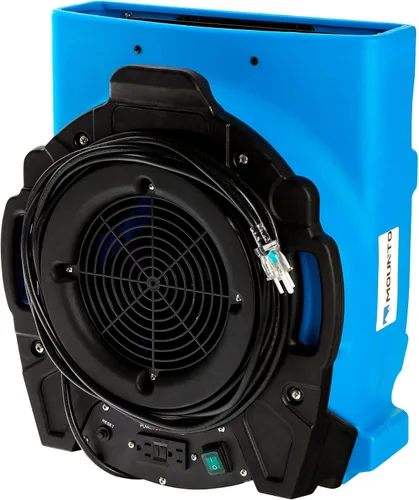 Vista 5 de MOUNTO 1/4hp 1200cfm 2 velocidades de bajo perfil aire mover piso alfombra secador ventilador ventilador para la restauración de daños por agua