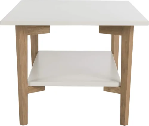 Vista 6 de Safavieh Home Collection Caraway - Mesa de centro blanca y natural