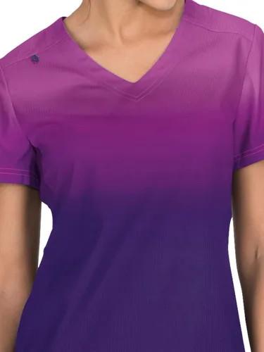 Vista 3 de KOI Lite 370PR Ombre Reform - Camisa de uniforme médico, de color degradado, para mujer
