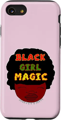 Vista 17 de Funda mágica para iPhone 12 mini niña negra