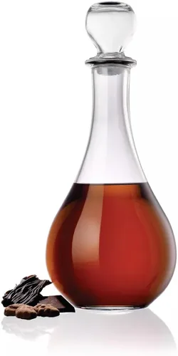 Vista 15 de Bormioli Rocco Capitol - Decantador de vidrio, tapón geométrico hermético, decantador de whisky de 23.75 onzas para vino, bourbon, brandy, licor