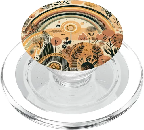 Vista 8 de PopSockets PopGrip intercambiables de arcoíris floral