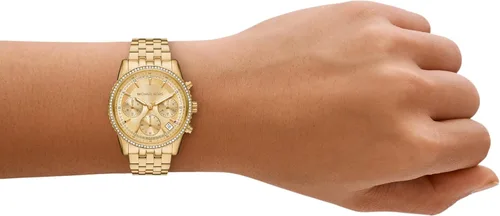 Vista 2 de Michael Kors Bryant - Reloj cronógrafo para mujer de acero inoxidable y cristal pavé