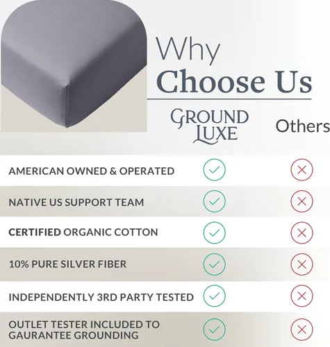 Vista 9 de Sábana ajustable GroundLuxe de fibra de plata 10% orgánica