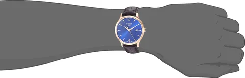 Vista 2 de Tissot mens Tradition Reloj de vestir de acero inoxidable rosa oro T0636103604700