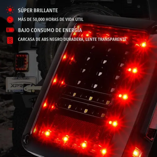 Vista 2 de VARIACIóN TL-JEEP-CLR-G1, transparente, (Clear Taillight + Smoke Brakelight)