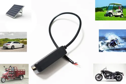 Vista 6 de Adaptador de cable con regulador de voltaje USB, enchufe adaptador de desconexión rápida USB, cargador USB de 2 A, puerto para coches, motocicletas