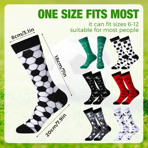 Vista 2 de 6 pares de calcetines divertidos de béisbol, fútbol, golf, voleibol, música, para mujeres y hombres, novedosos calcetines deportivos para regalar