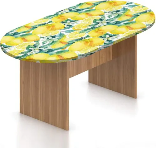 Vista 11 de XISUNYA Mantel ovalado ajustable para patio, moderno mantel de poliéster elástico con estampado de alas de talento de rock, se adapta a mesas