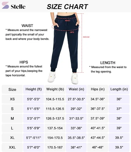 Vista 4 de Stelle Pantalones deportivos ligeros de cintura alta para mujer pantalones deportivos de entrenamiento con bolsillos 28 pulgadas