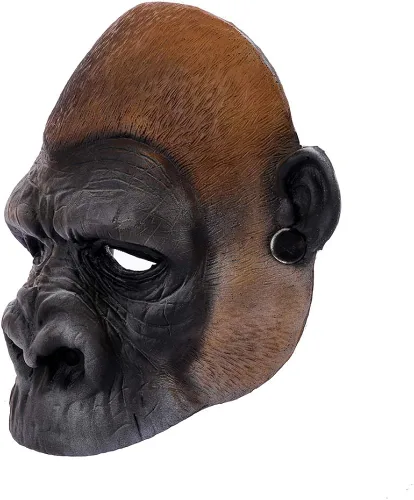 Vista 7 de NewL Máscara de media cara de animal 3D de Halloween para mujeres y hombres